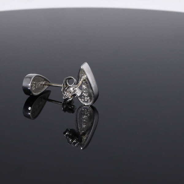 Opal Earrings Tear Drop Inlaid Design Studs