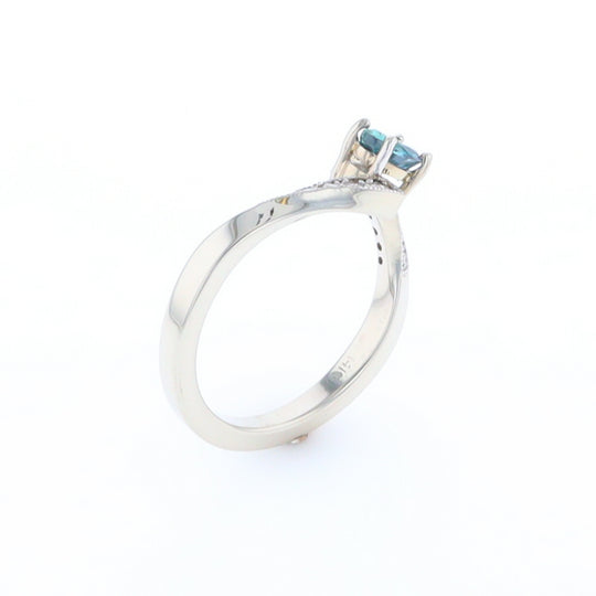 Alexandrite Twist Ring with Diamond Accents