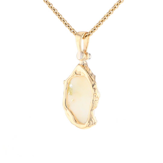 Gold Quartz Freeform Pendant  (G2)