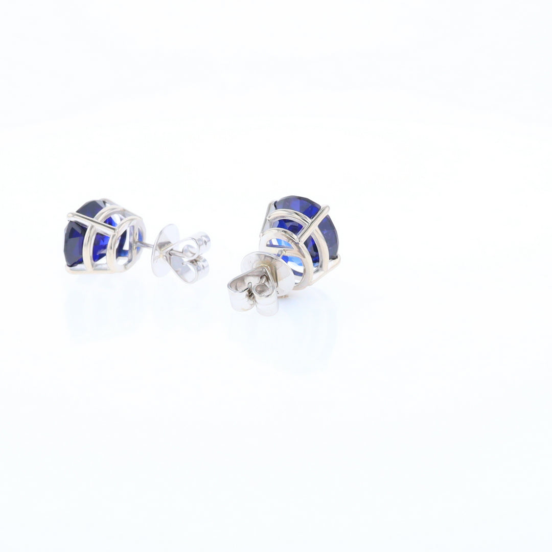 Imitation Sapphire Stud Earrings