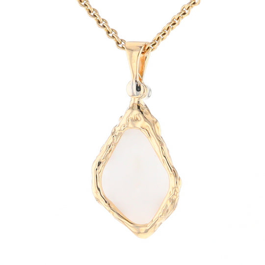 Gold Quartz Freeform Pendant (G2)