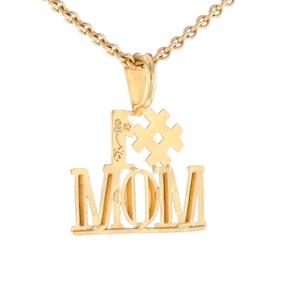 Yellow Gold #1 Mom Pendant