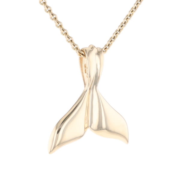 Whale Tail Gold Nugget Pendant