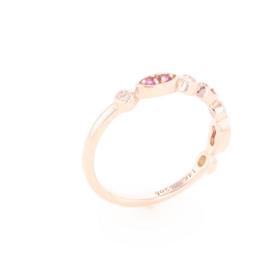 Pink Sapphire Simply Vintage Wedding Band