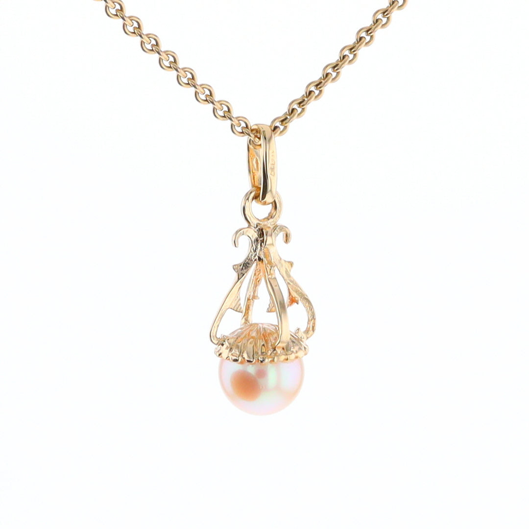 Swirl Chandelier Pearl Pendant