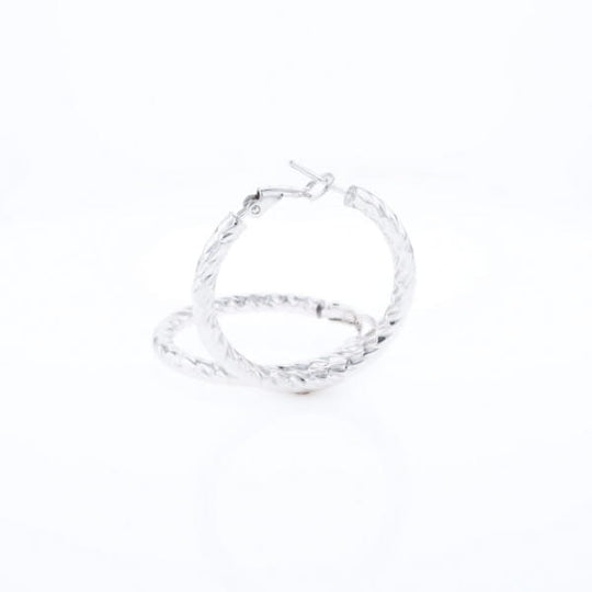 Diamond Cut Hoop Earrings