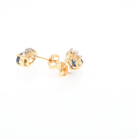 Pear Sapphire & Diamond Earrings