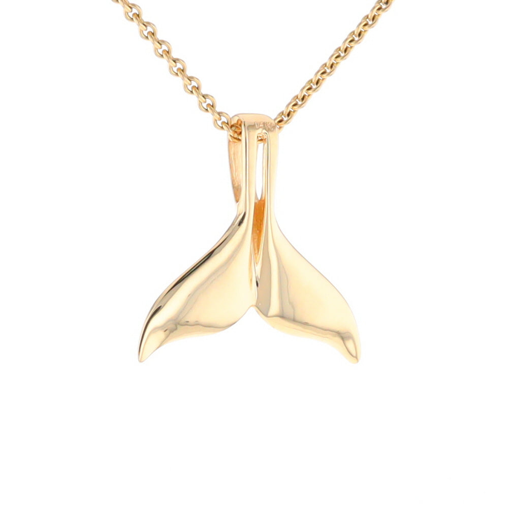 Whale Tail Necklaces Natural Gold Quartz and Nuggets Inlaid Pendant