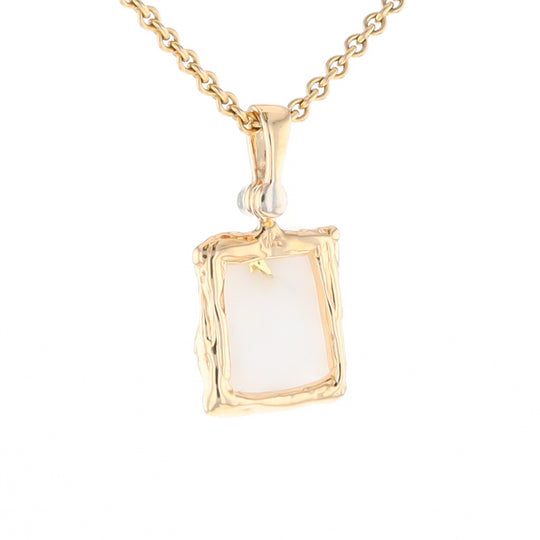 Gold Quartz Freeform Pendant (G2)