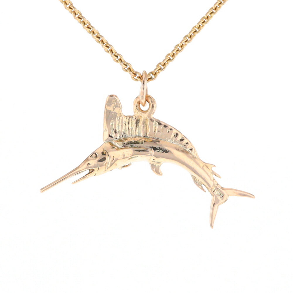 Gold Sailfish Pendant