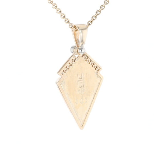 Sugilite Kite Shape Inlaid Pendant with 0.19ctw Diamonds
