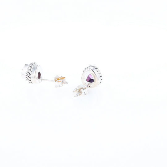 Native Amethyst Pear Stud Earrings