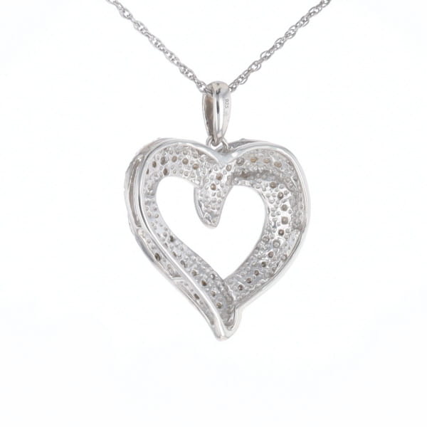 Frosted Diamond Heart Necklace