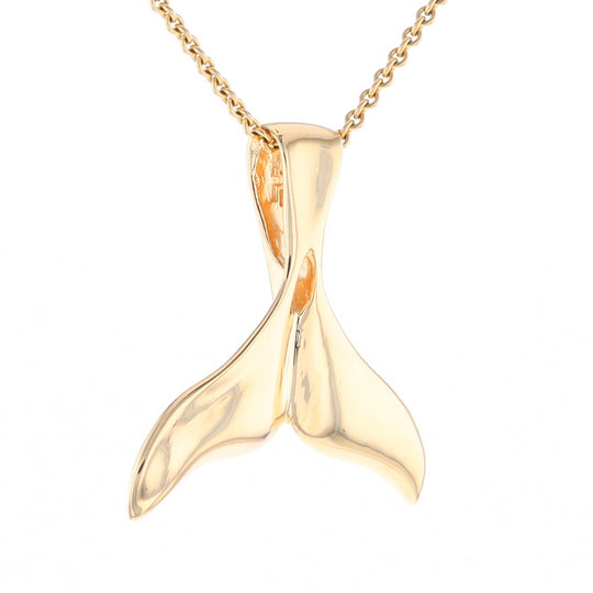 Whale Tail Necklaces Natural Nuggets Inlaid Sea Life Pendant