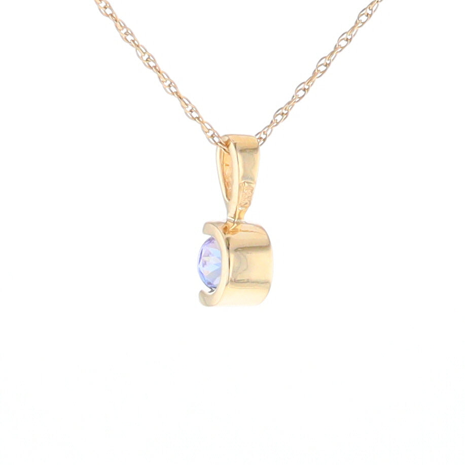 Solitaire Tanzanite Pendant