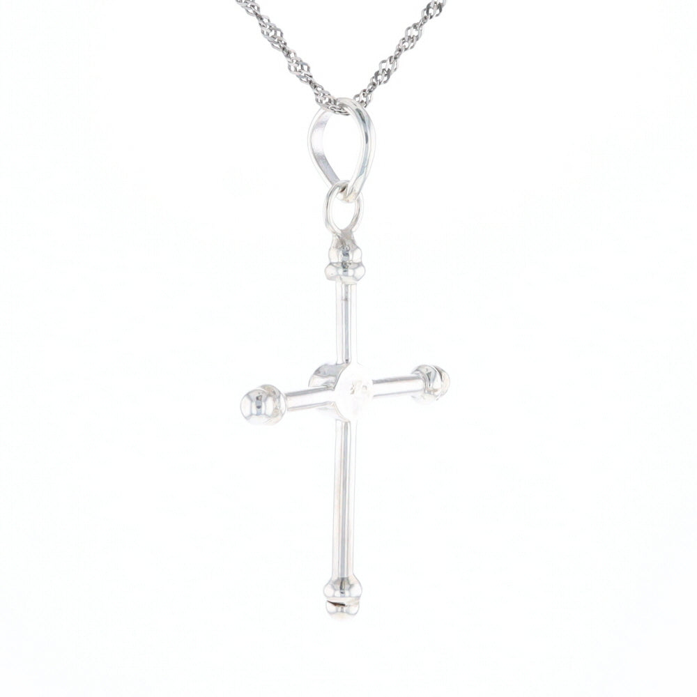 Silver Peridot Cross