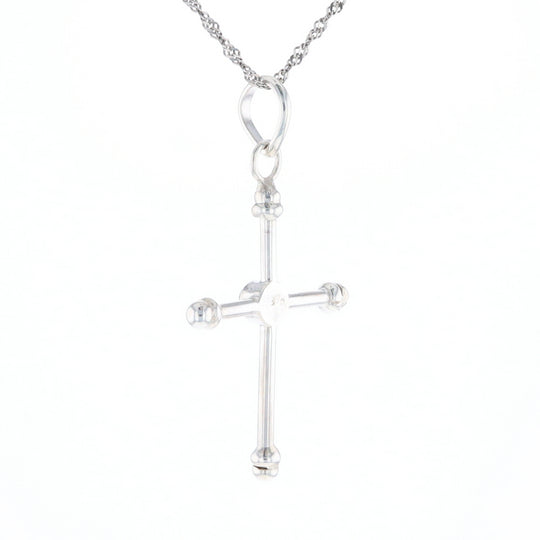 Silver Peridot Cross