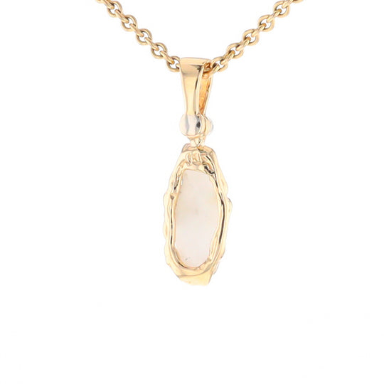 Gold Quartz Freeform Pendant (G2)