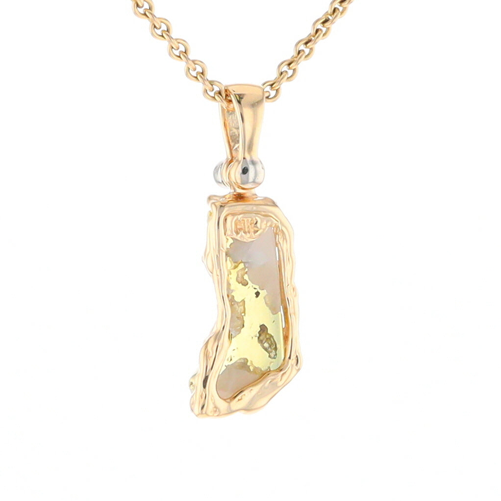 Gold Quartz Freeform Pendant (G2)