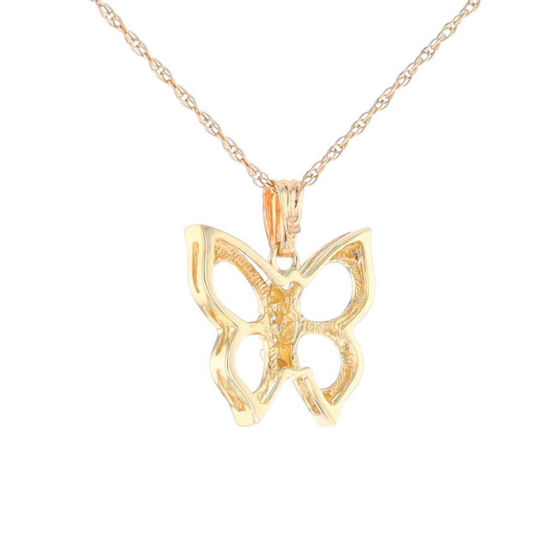 Diamond Butterfly Pendant