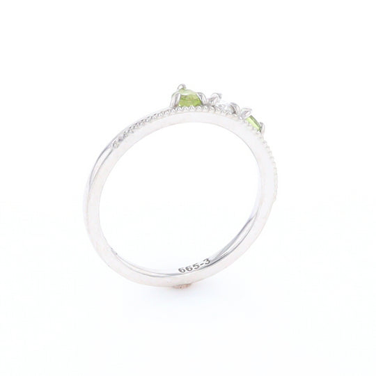 Peridot & Diamond Mother's Ring