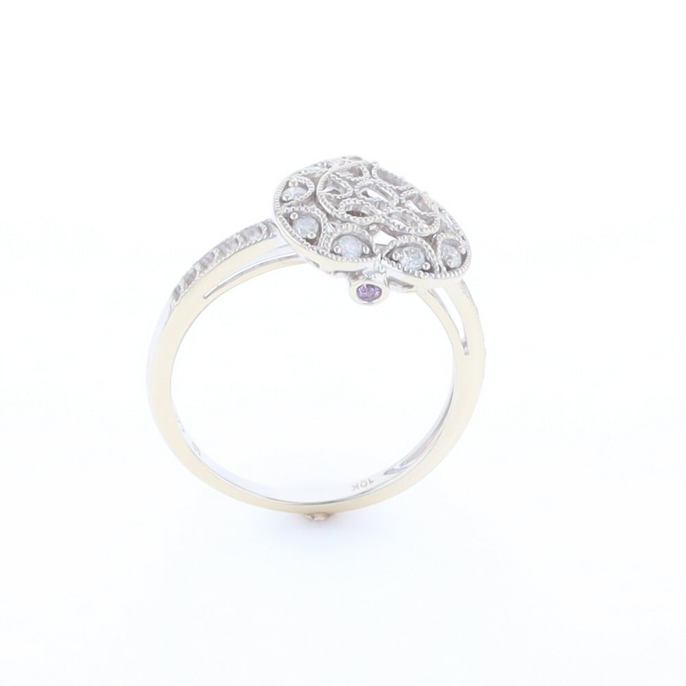 Open Heart Filigree Ring