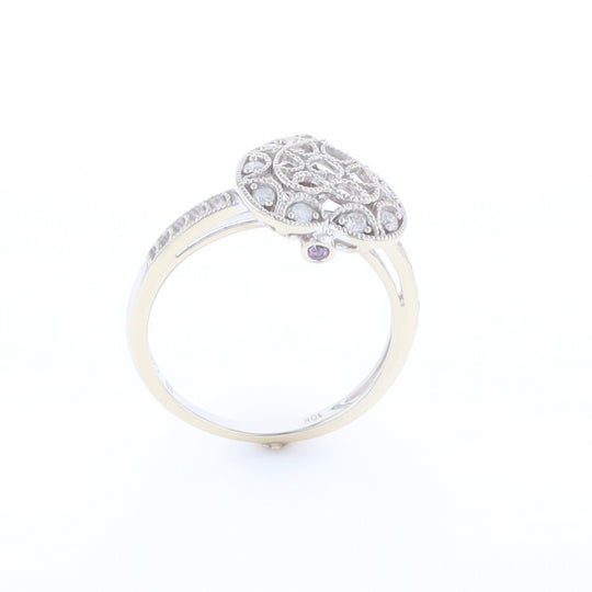 Open Heart Filigree Ring