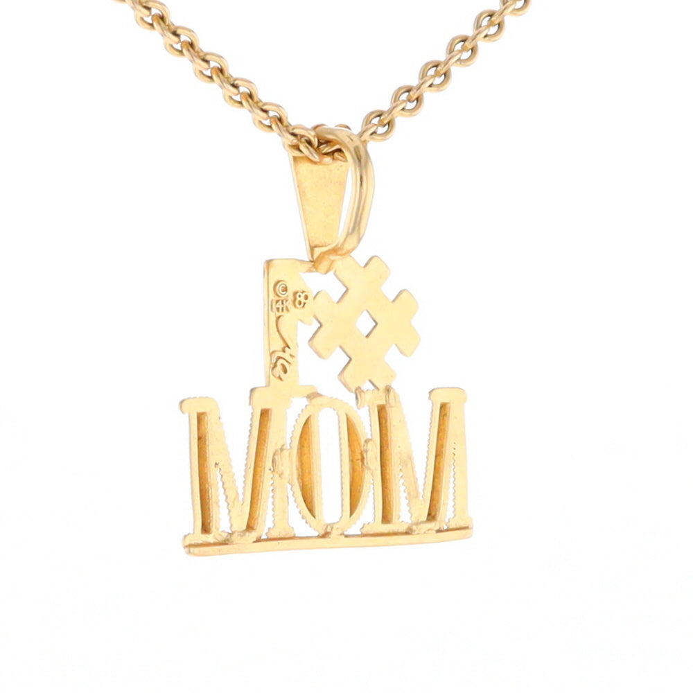 Yellow Gold #1 Mom Pendant