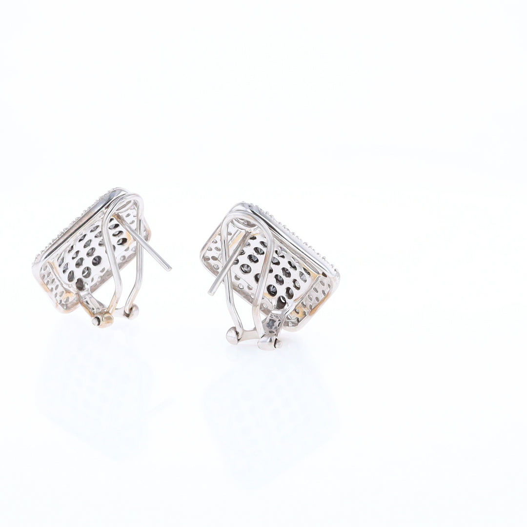 Pavé Black and White Diamond Earrings