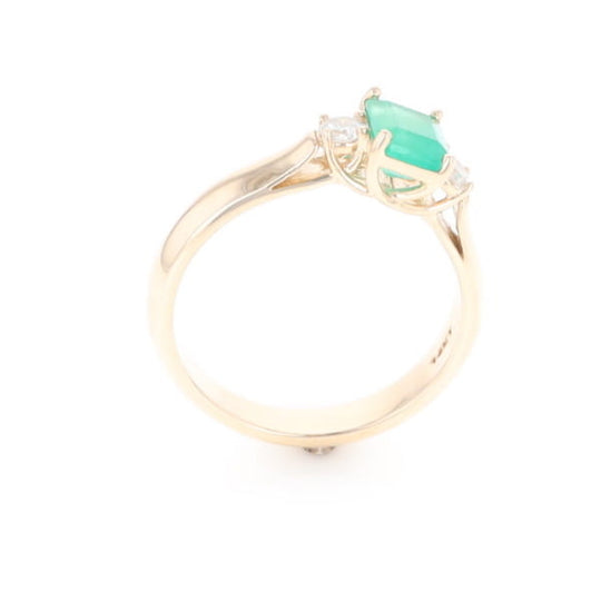 Emerald 3-Stone Trellis Ring