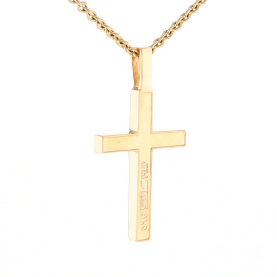 Gold Quartz Pendant 4 Section Inlaid Cross Pendant