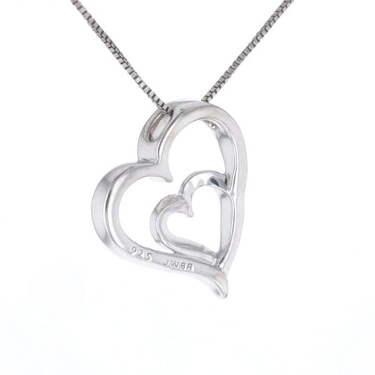 Double Heart Diamond Necklace