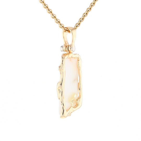 Gold Quartz Freeform Pendant  (G2)