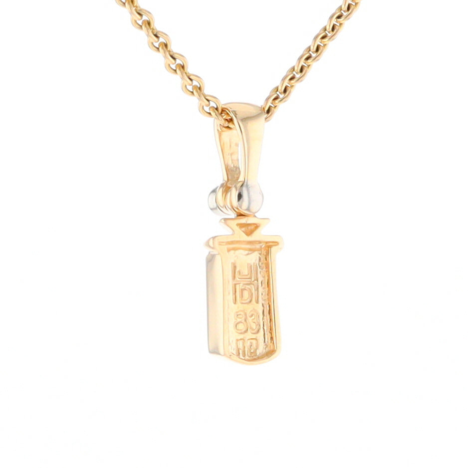 Gold Quartz Banner Shaped Pendant