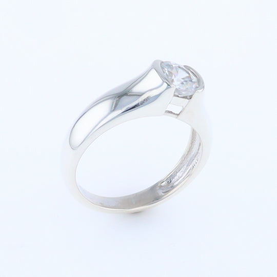 Cubic Zirconia Solitaire Ring