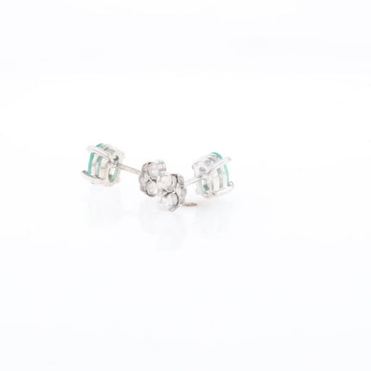 Oval Emerald Stud Earrings