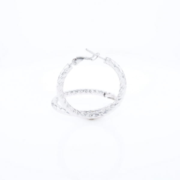 Diamond Cut Hoop Earrings