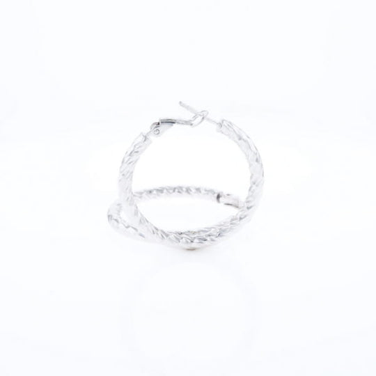 Diamond Cut Hoop Earrings