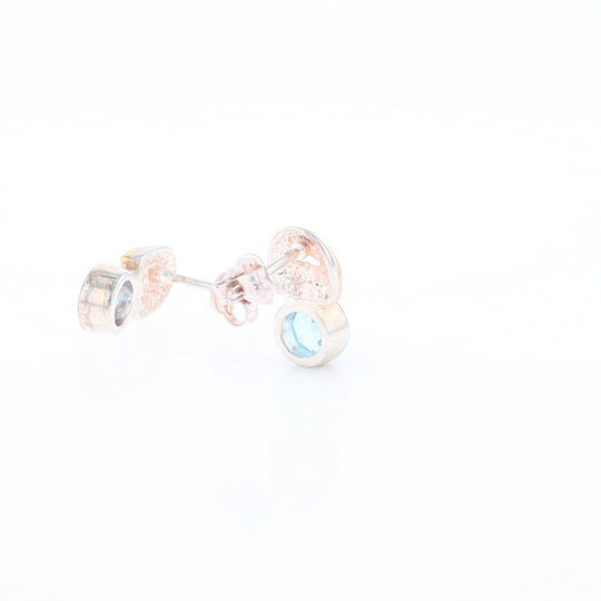 Blue Topaz Stud Earrings