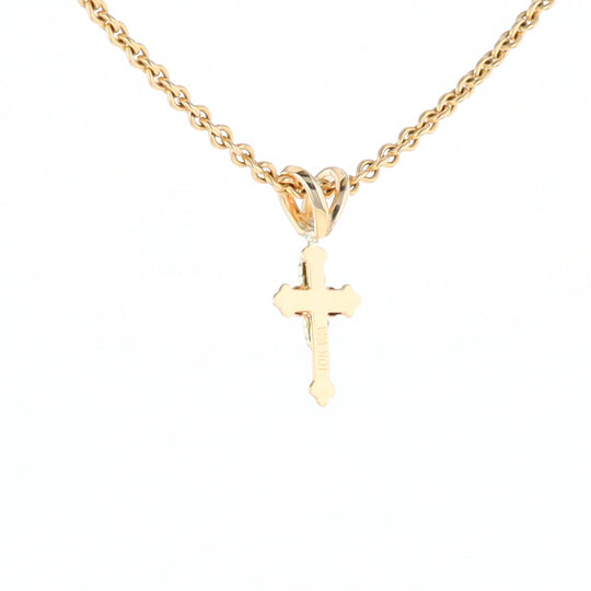 Black Hills Gold Diamond Cross Pendant