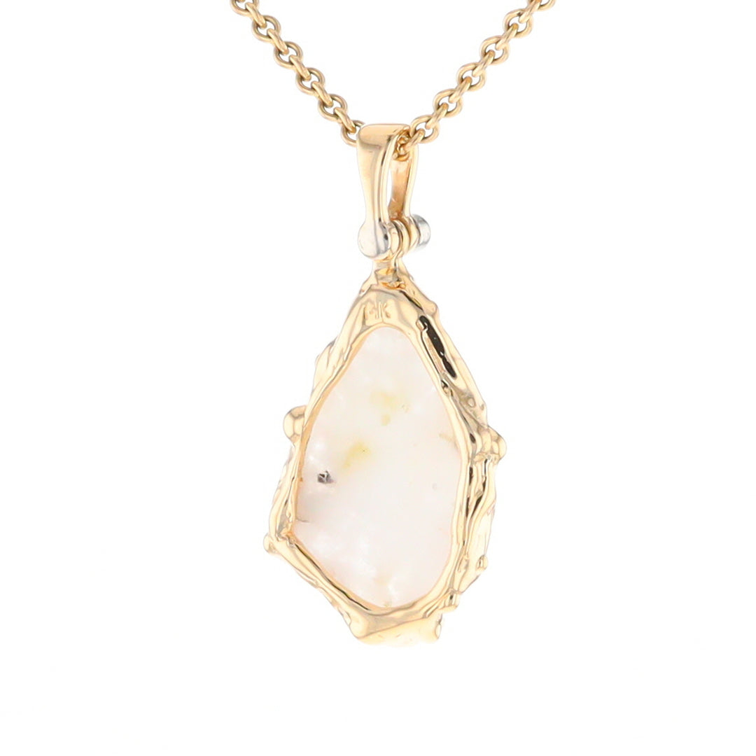 Gold Quartz Freeform Pendant  (G2)