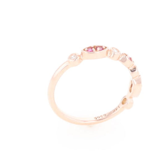 Pink Sapphire Simply Vintage Wedding Band
