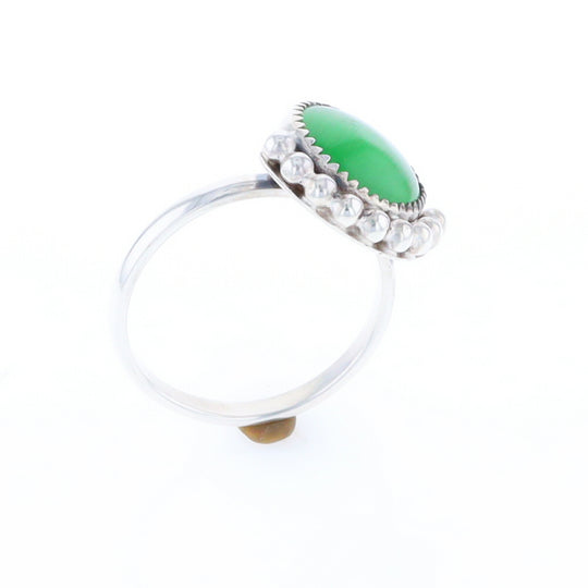 Green Glass Beaded Ring