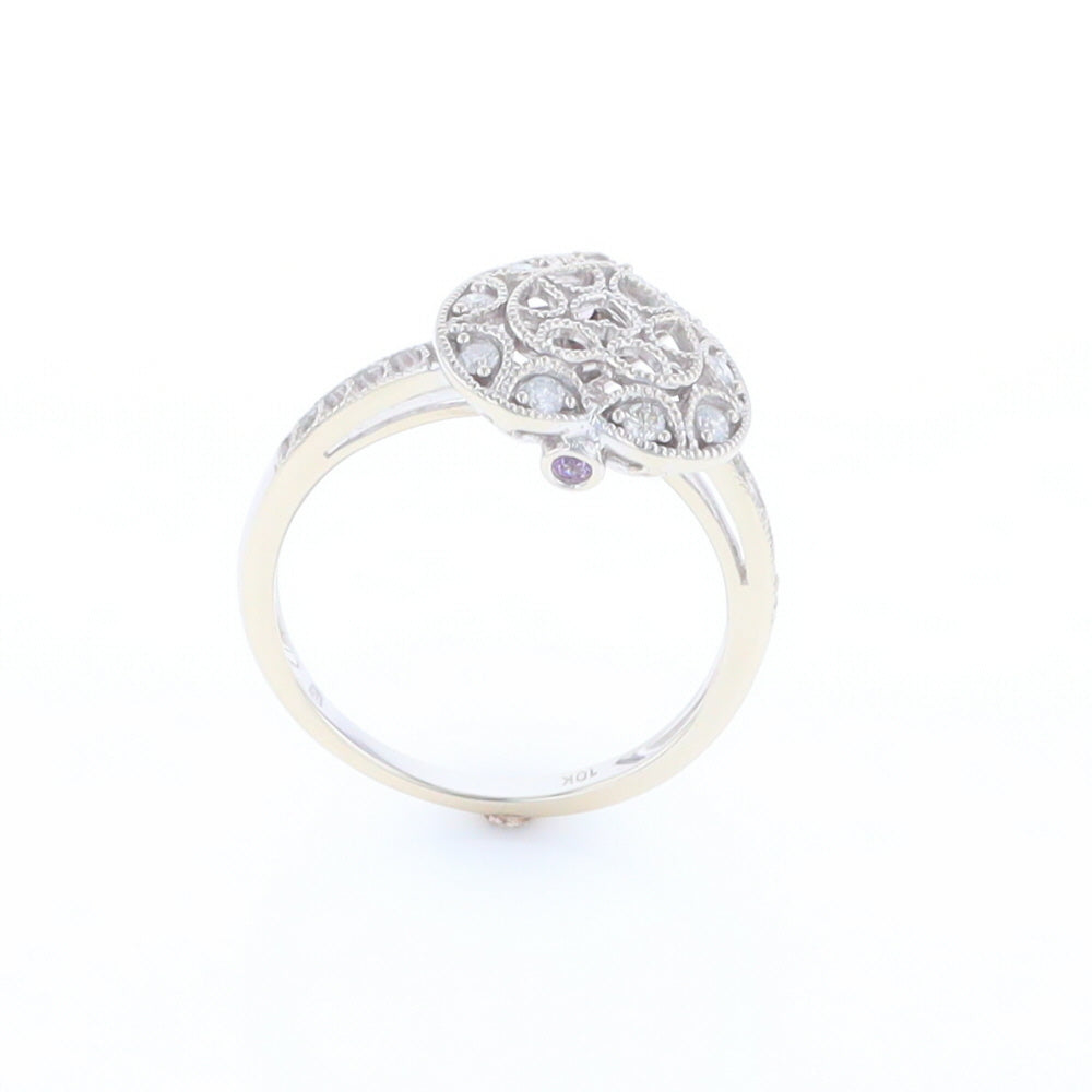 Open Heart Filigree Ring