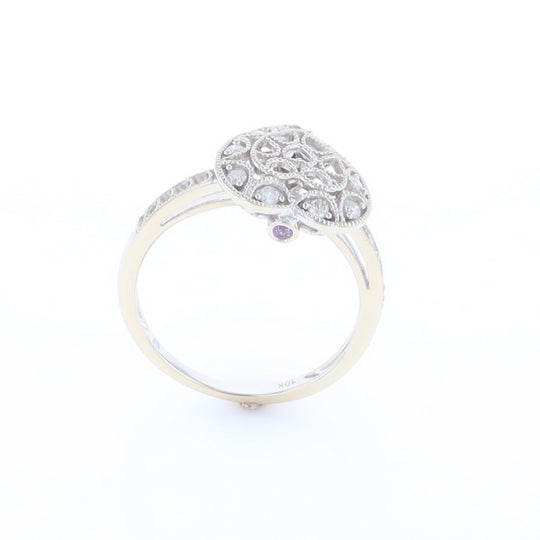 Open Heart Filigree Ring