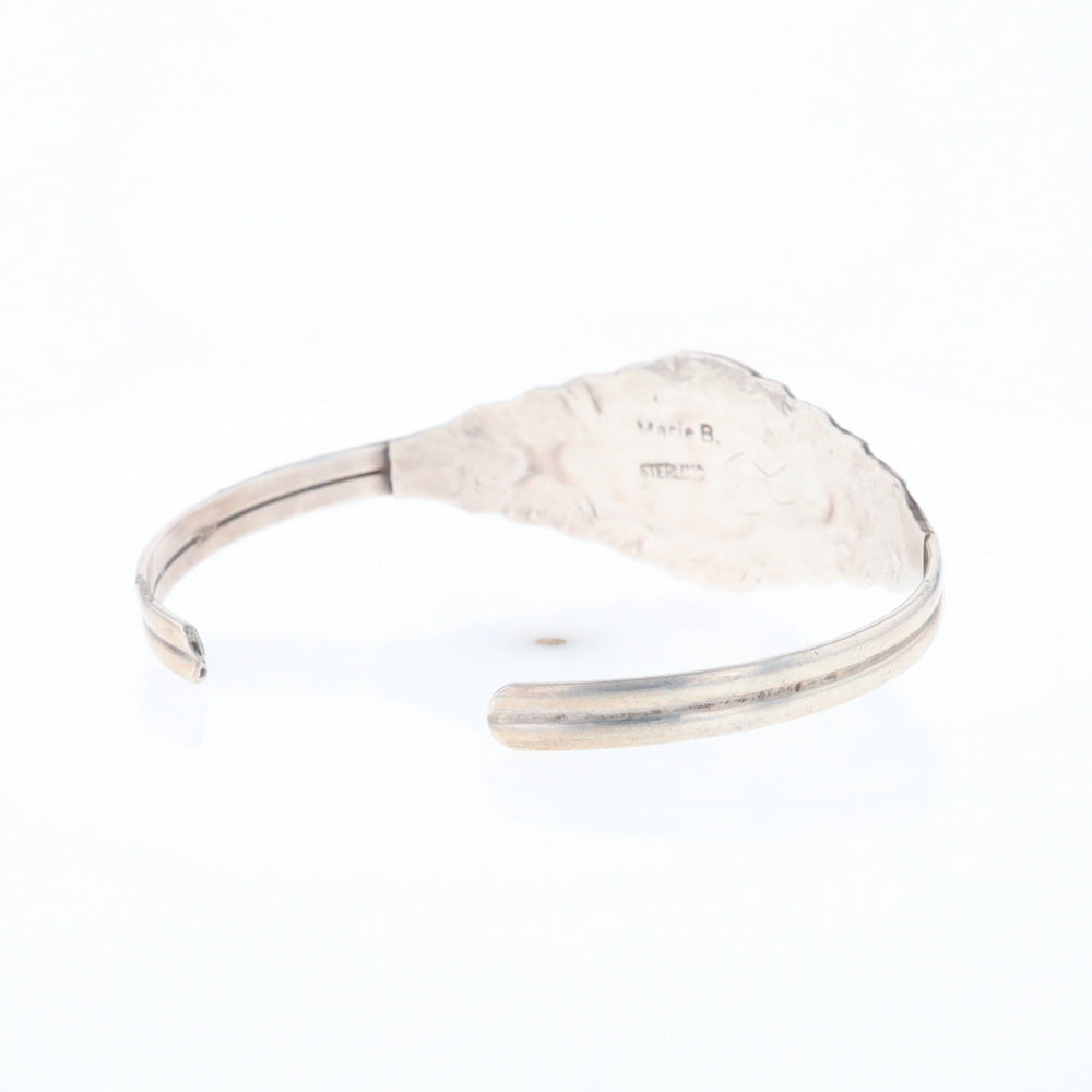 Sterling Silver Coral Cuff Bracelet