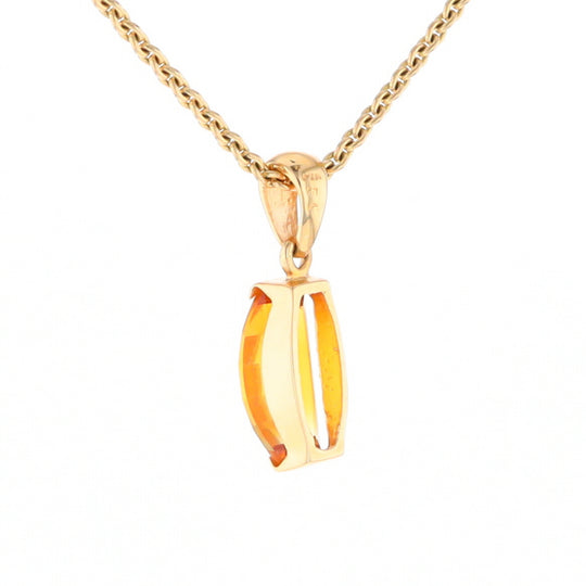 Fancy Cut Citrine Solitaire Pendant