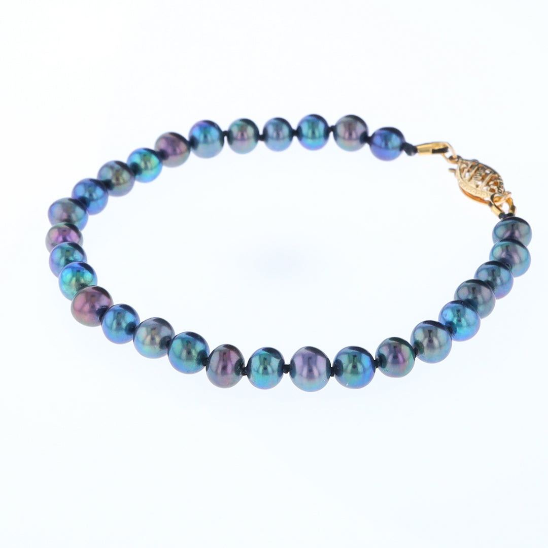 Cultured Tahitian Blue Pearl Strand Bracelet