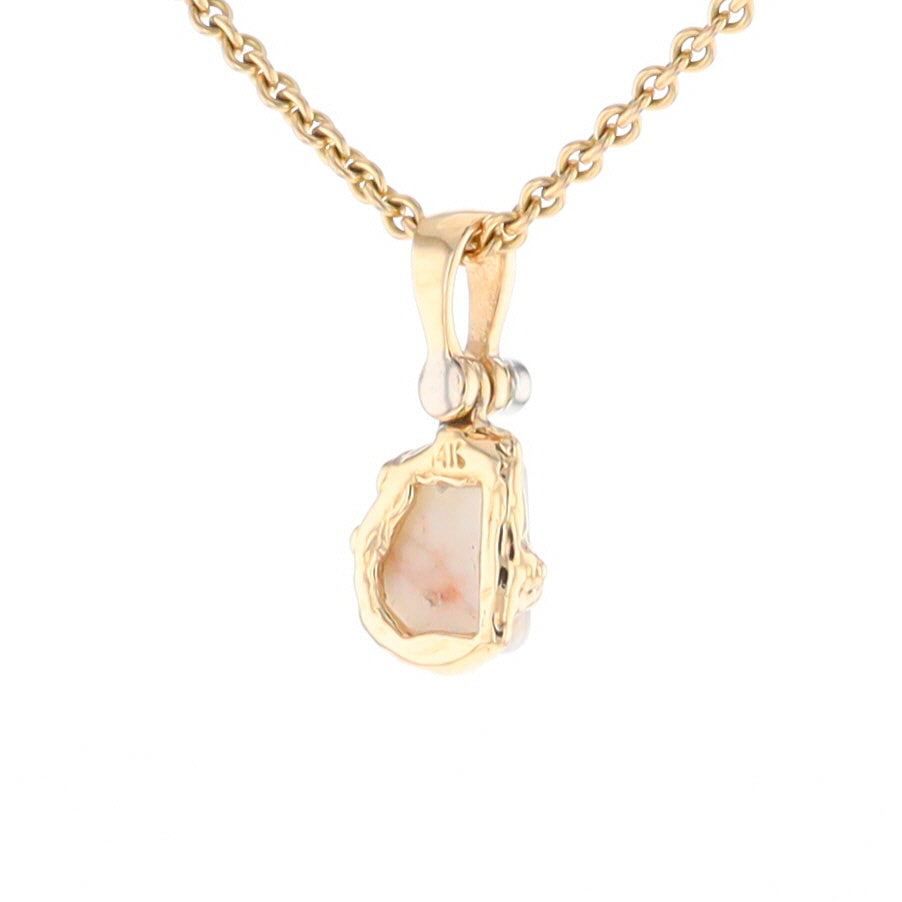 Gold Quartz Freeform Pendant (G2)