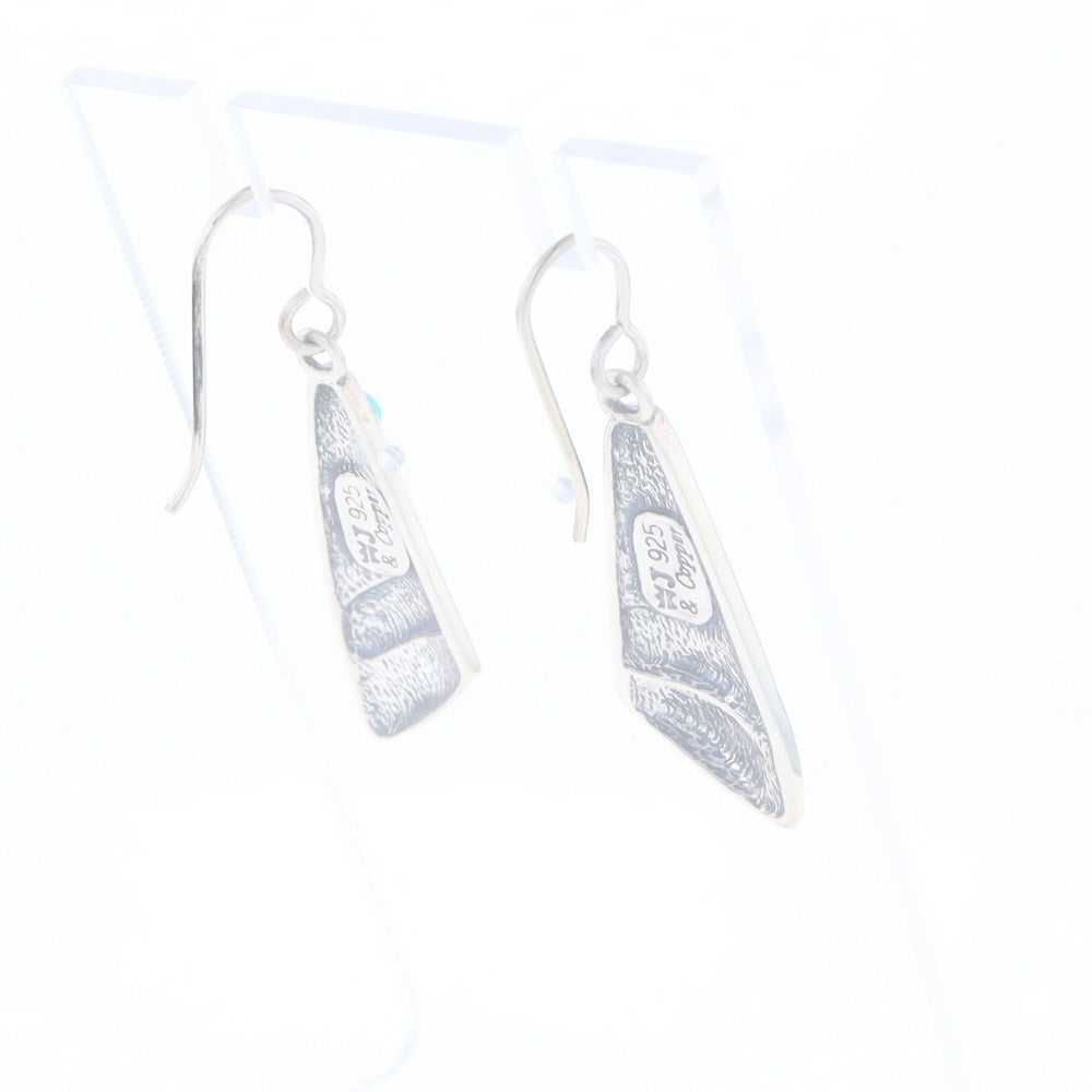 Native Triangle Turquoise Hook Earrings